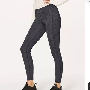 Lululemon Speed Up Tight *Full-On Luxtreme Brushed 28"Heathered Black Size 4